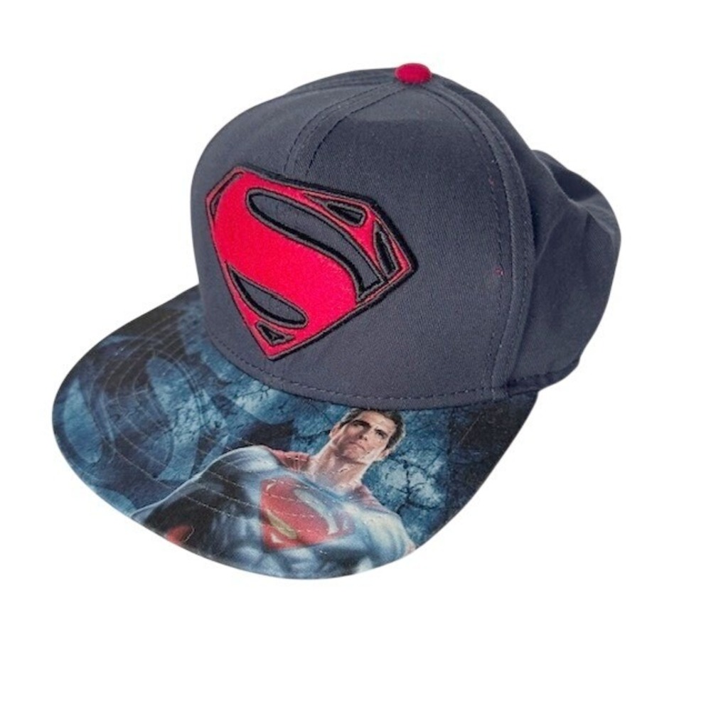 Bioworld Superman OSFM Navy Snapback Man of Steel DC Comics Cap NWT